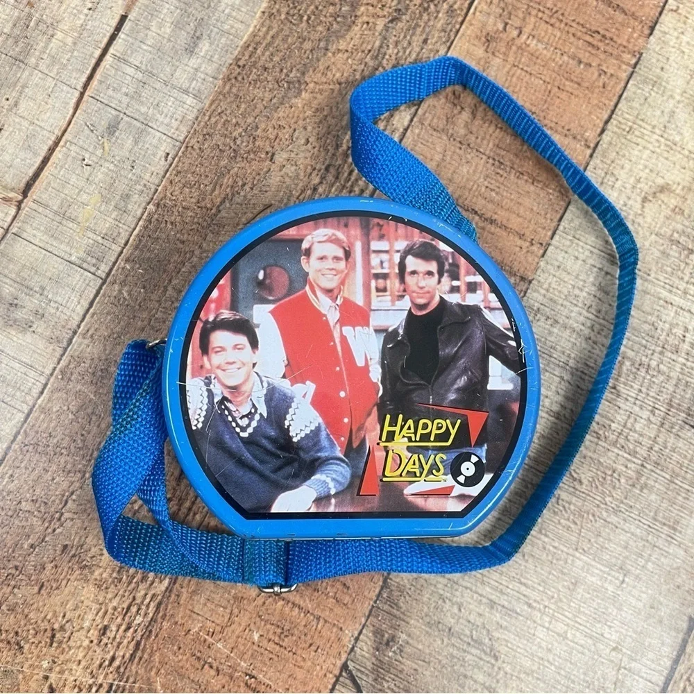 Vintage Paramount Pictures Happy Days Tin Crossbody Bag Lunch Box Retro TV